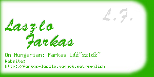 laszlo farkas business card